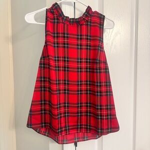 J. Crew Tartan Blouse NWOT Medium